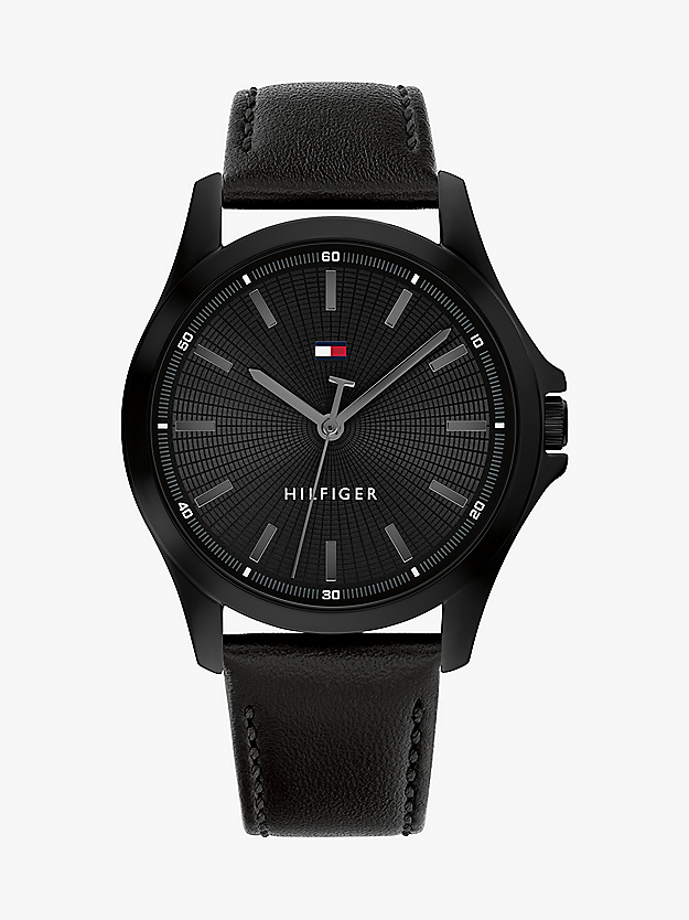Montre homme Tommy Hilfiger Bruce en Cuir Noir - 1792190