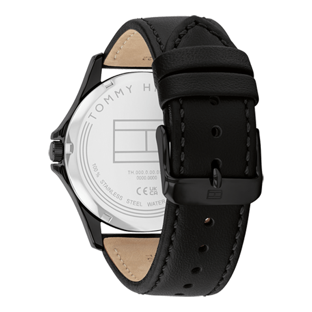 Montre homme Tommy Hilfiger Bruce en Cuir Noir - 1792190