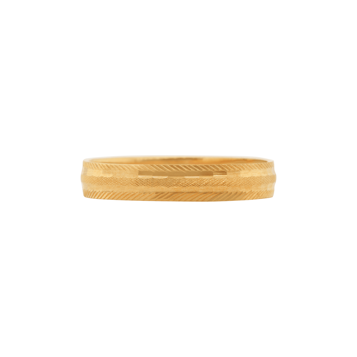 Alliance or 18 carats ciselée 3mm — taille 66