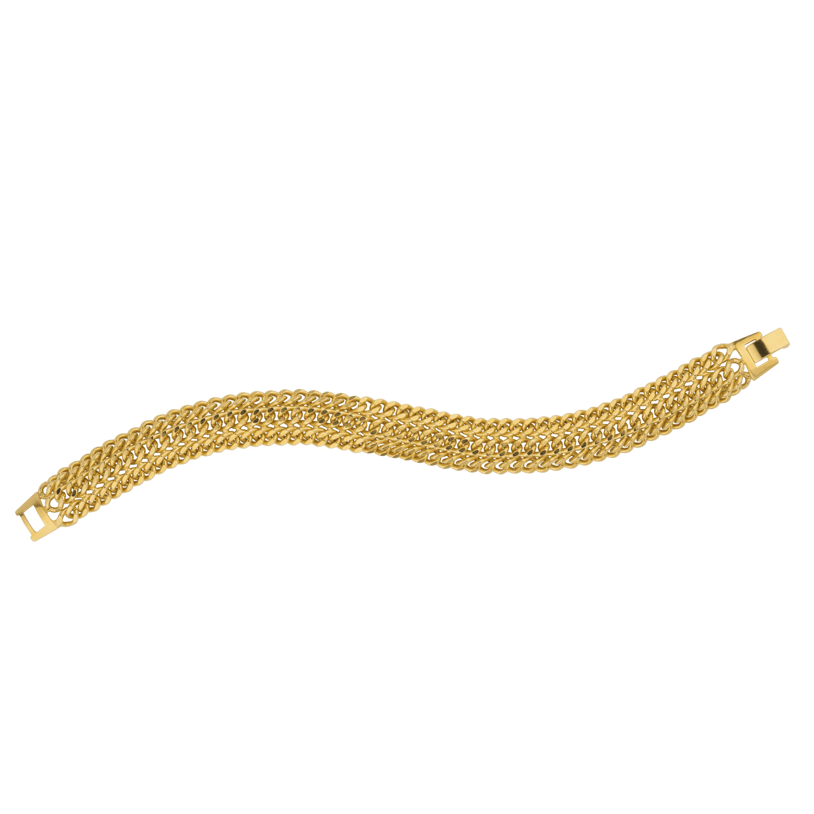 Bracelet maille américaine 14x21cm plaqué or