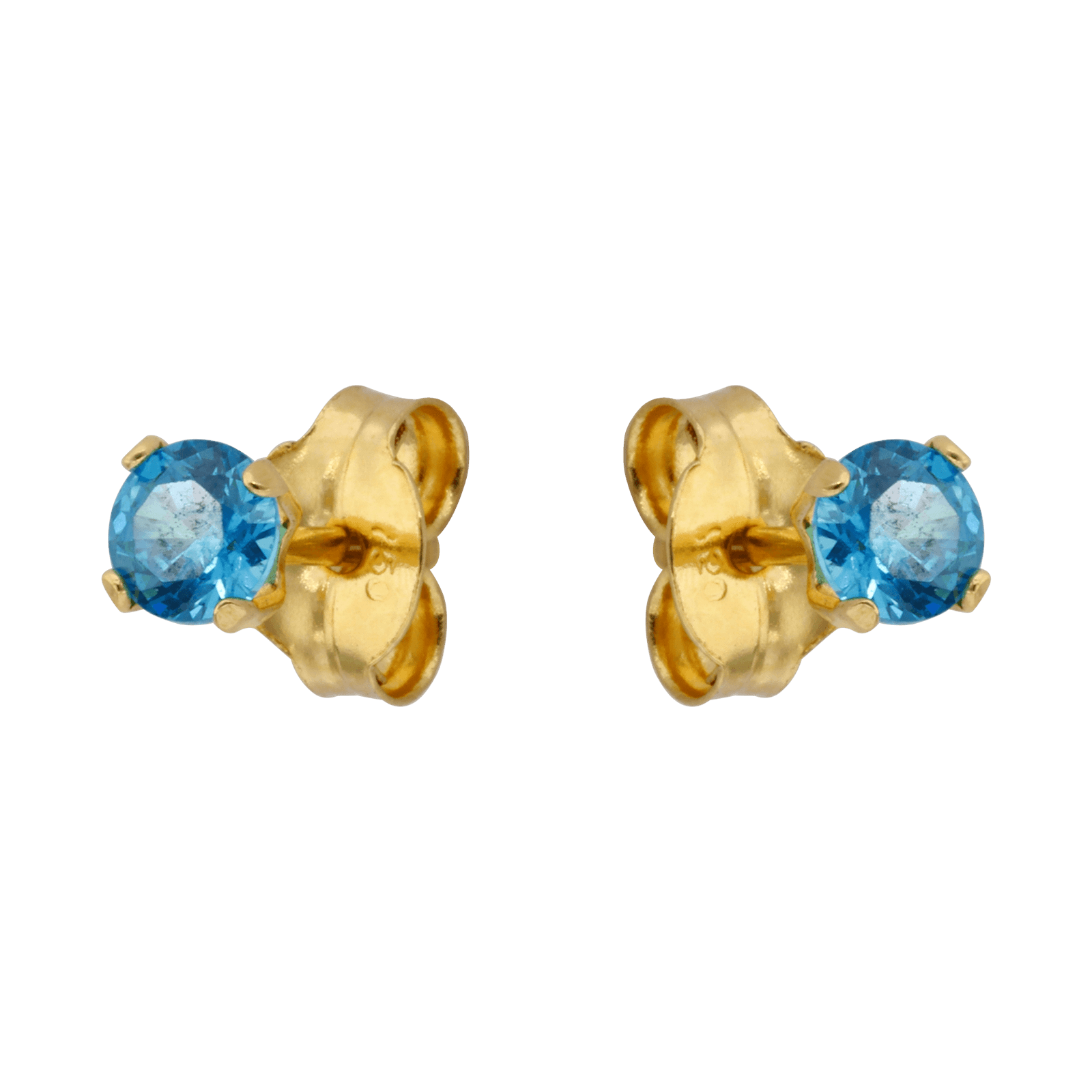 boucles d'oreilles 3 mm topaze couleur