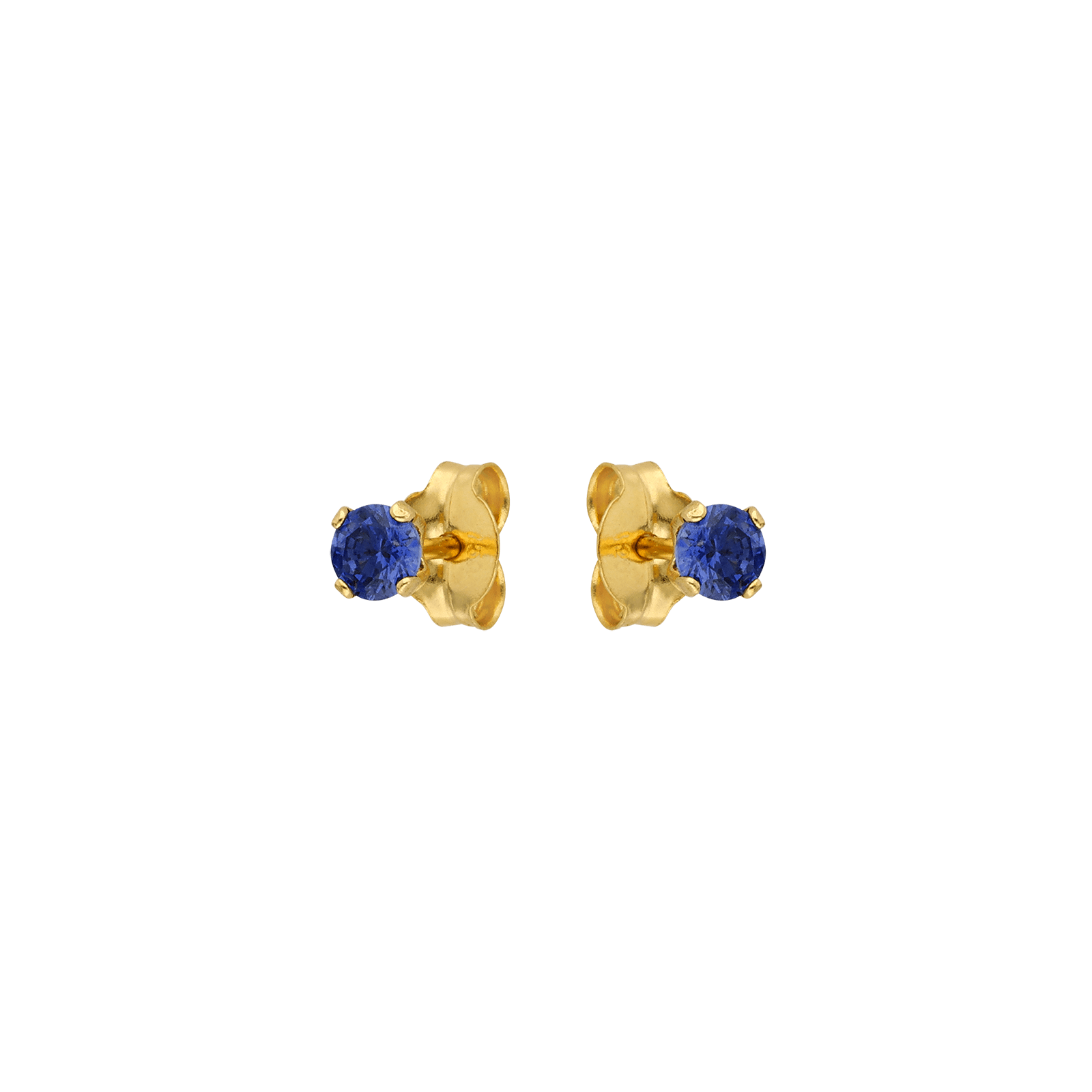 Boucles d'Oreilles 3 millimètres Oxyde de Zirconium couleur saphir