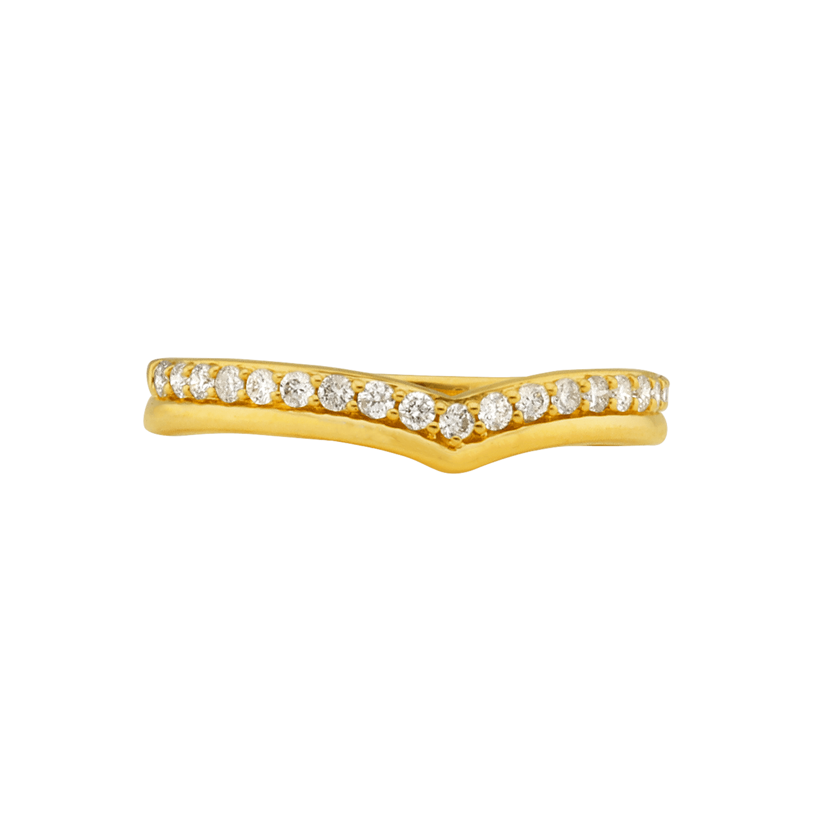 bague or jaune plus diamants 0,19 carat