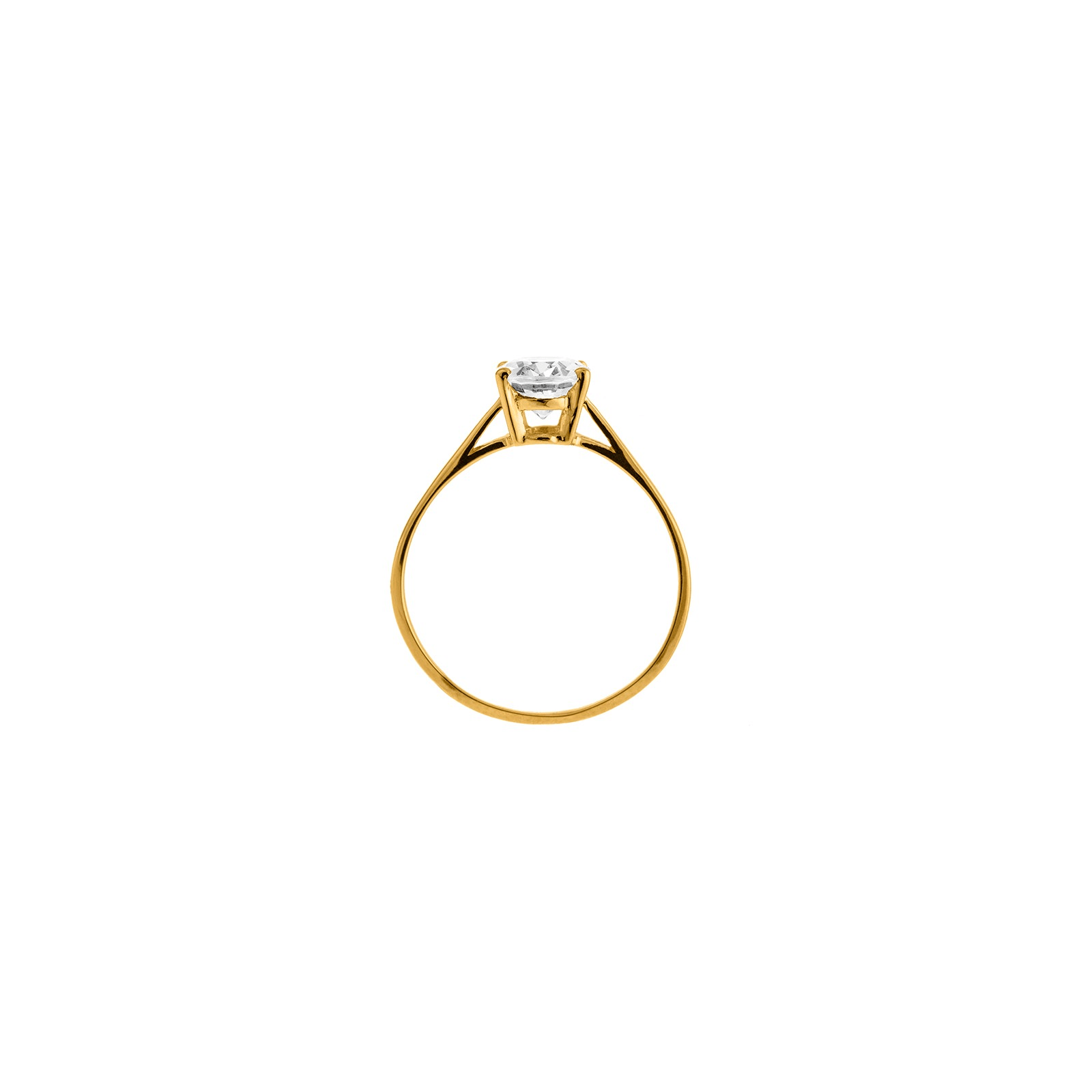 Bague Solitaire Oxyde de Zirconium Ovale