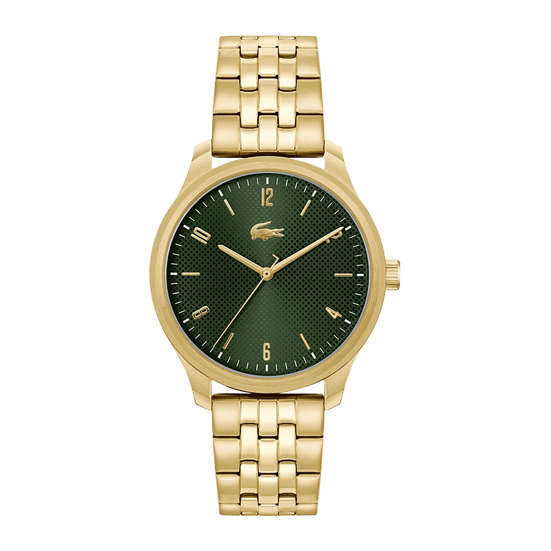 Montre Homme Lacoste Lisbon  Bracelet Acier Doré  Cadran Vert – 2011326