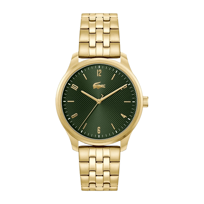Montre Homme Lacoste Lisbon  Bracelet Acier Doré  Cadran Vert – 2011326