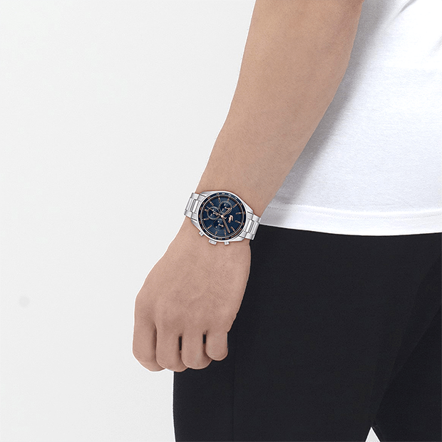 MONTRE HOMME Lacoste Boston cadran bleu bracelet acier