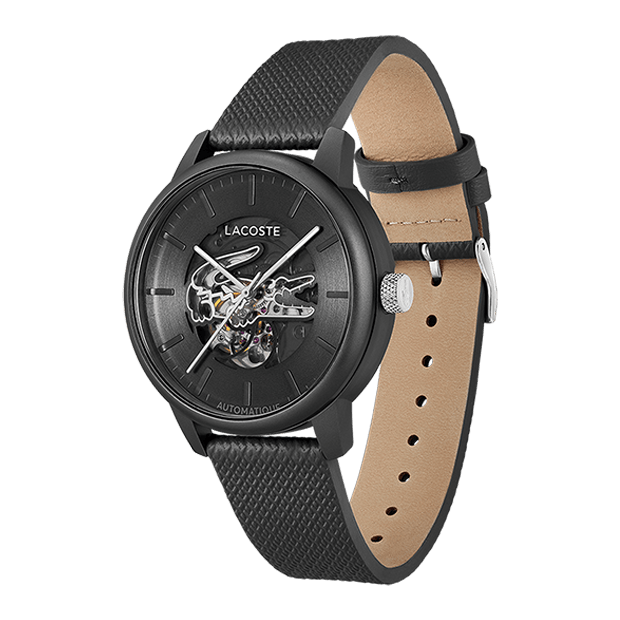 Montre Lacoste automatique boitier aluminium noir