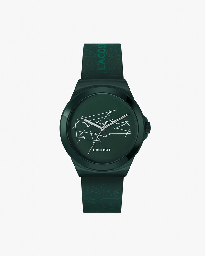 MONTRE HOMME Lacoste Quartz cadran vert bracelet silicone vert