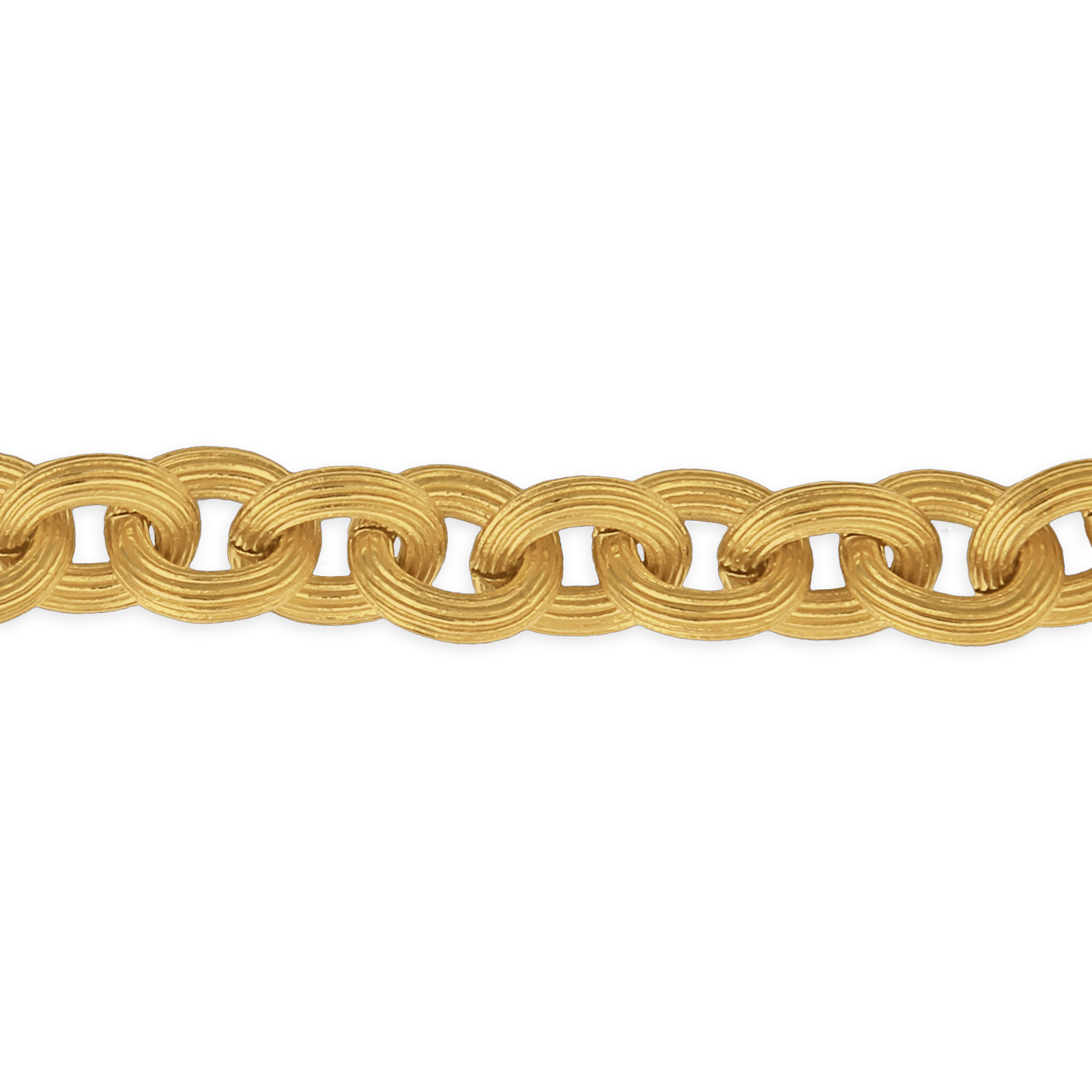 Collier plaqué or maille forçat strié