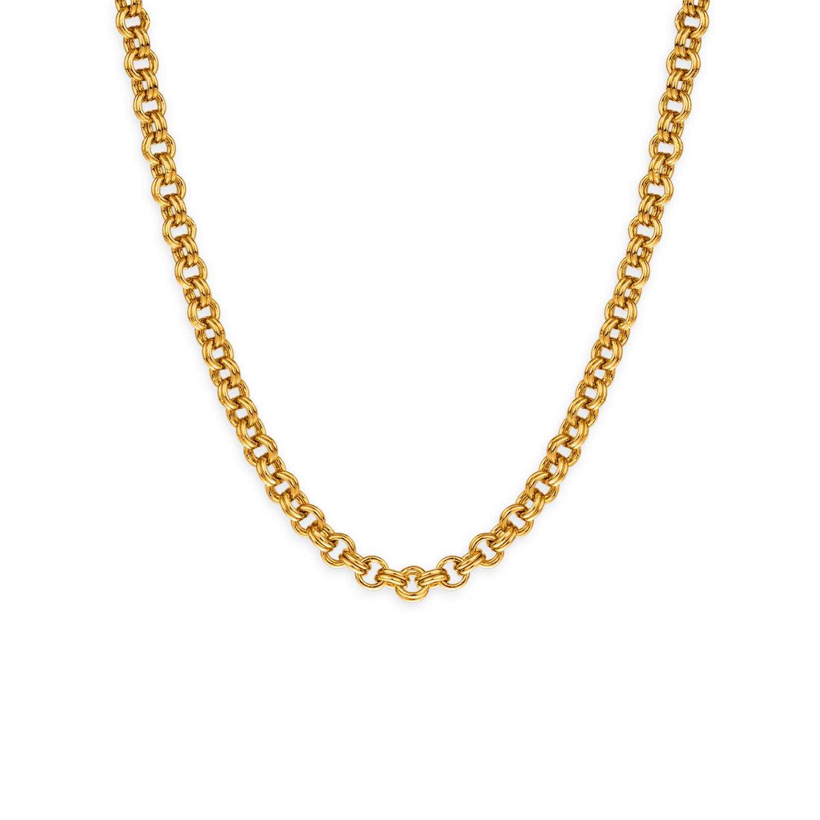 Collier plaqué or maille jaseron