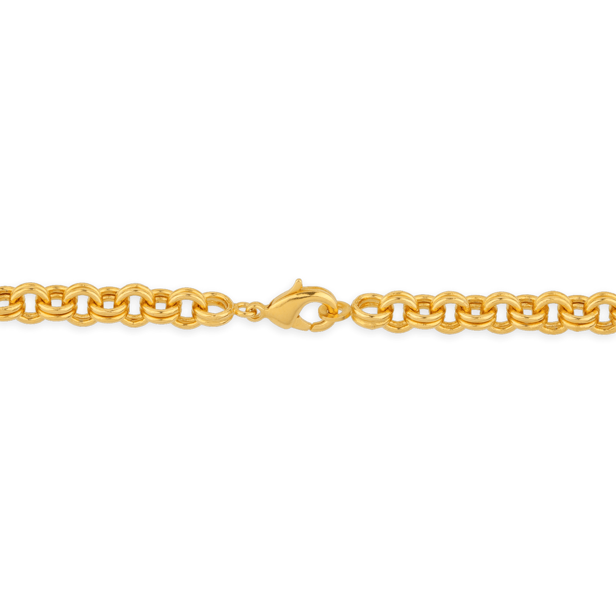 Collier Plaqué Or Maille Jaseron 6mm 45cm