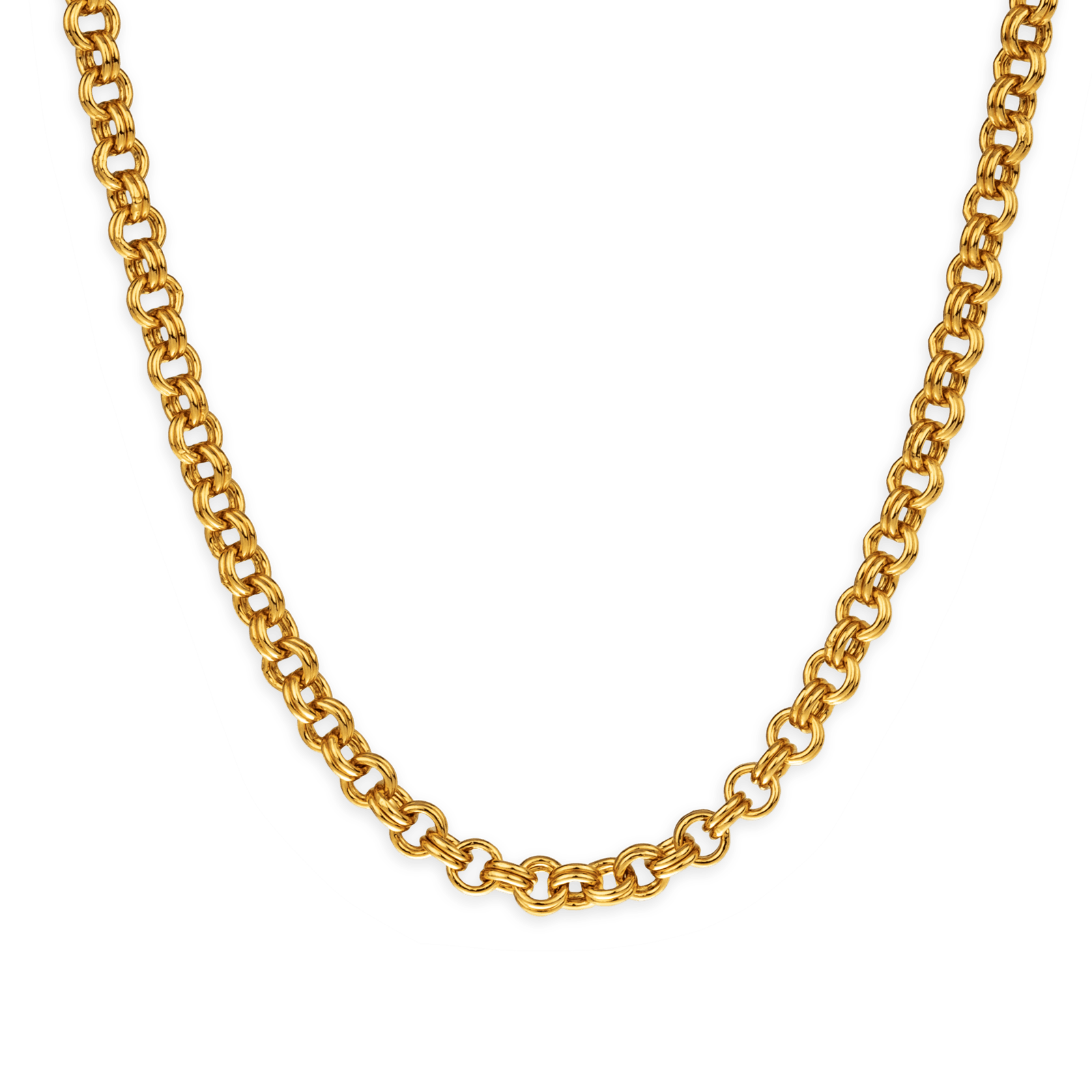 Collier plaqué or maille jaseron