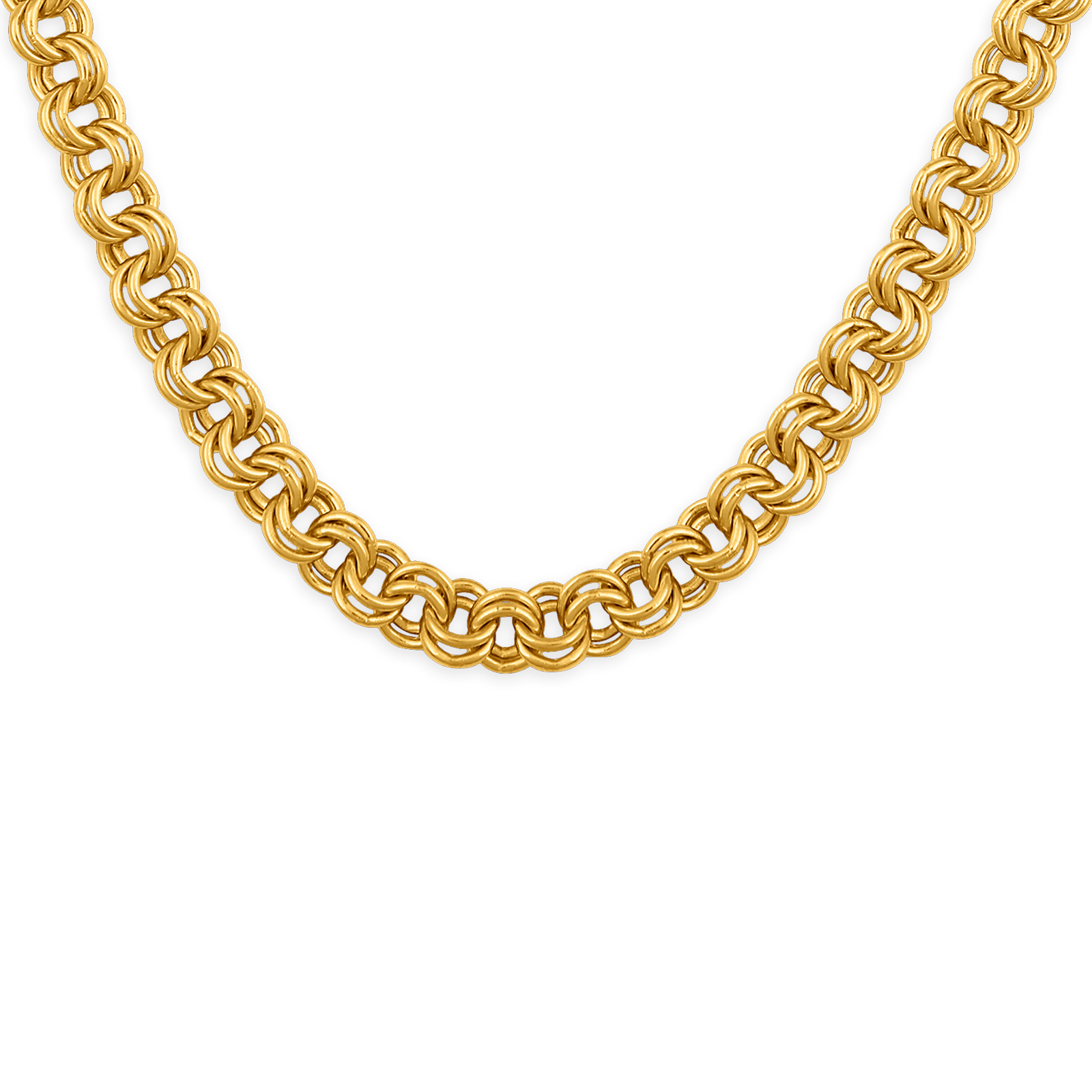 Collier plaqué or maille jaseron