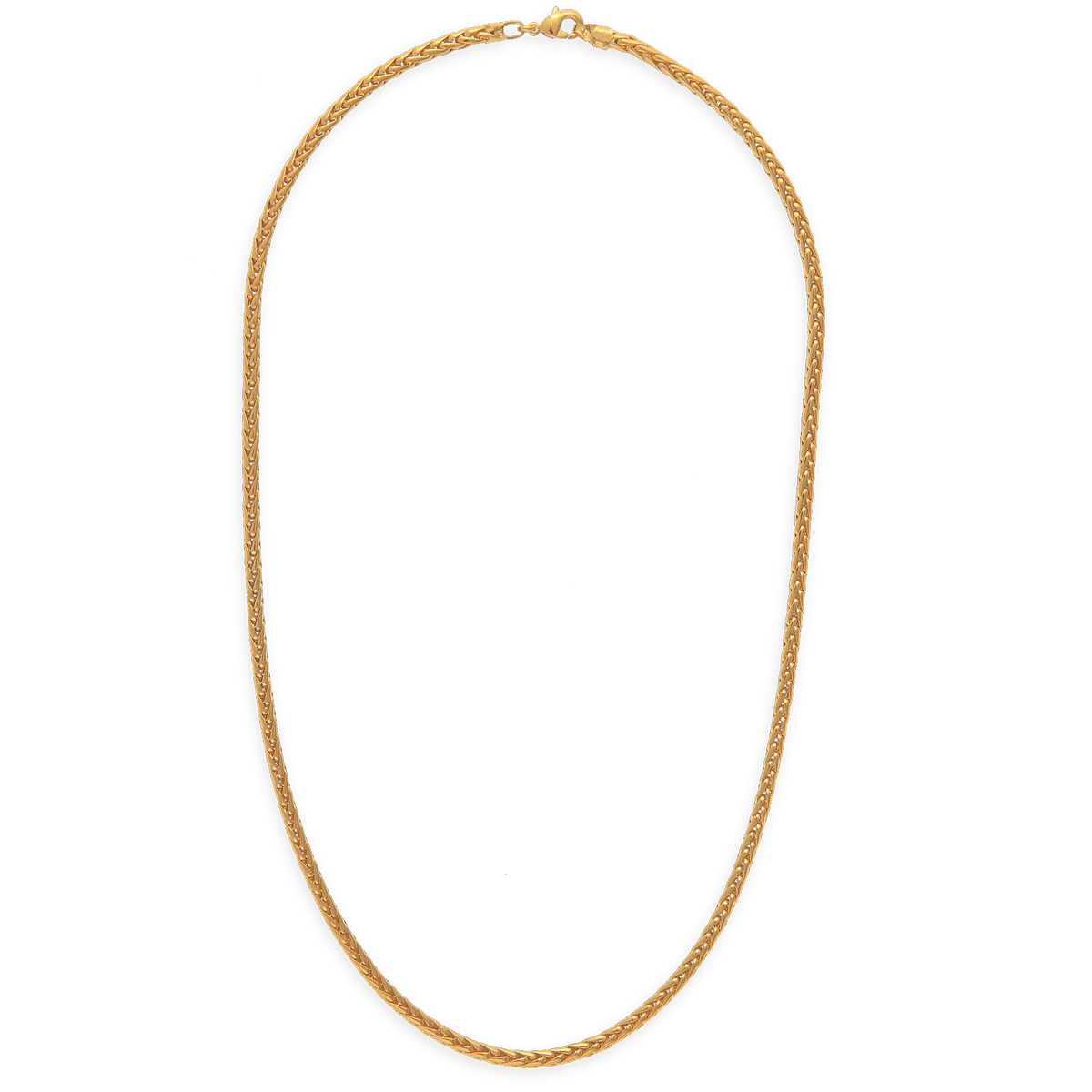 Collier Plaqué Or Maille Palmier 3mm 45cm