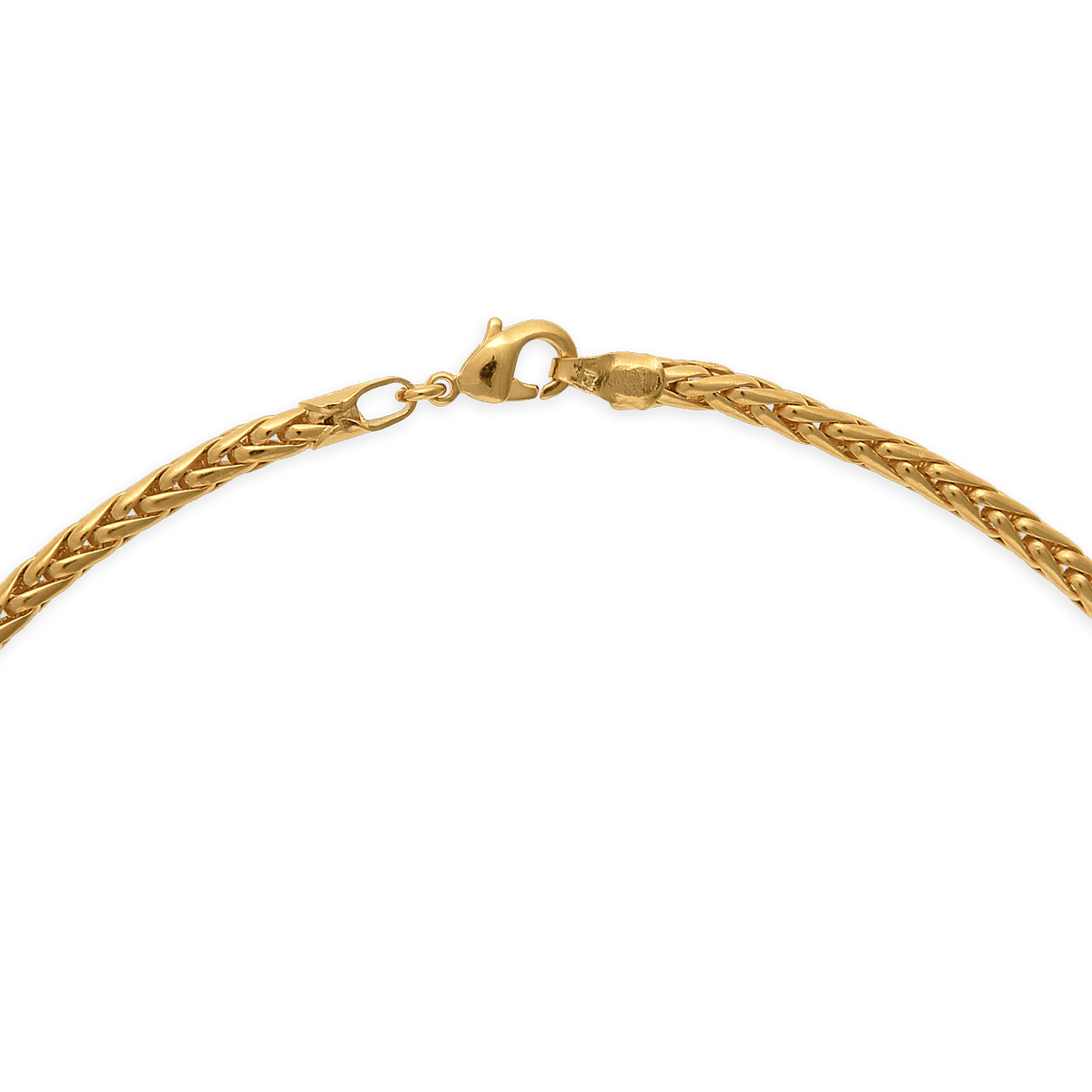 Collier Plaqué Or Maille Palmier 3mm 45cm