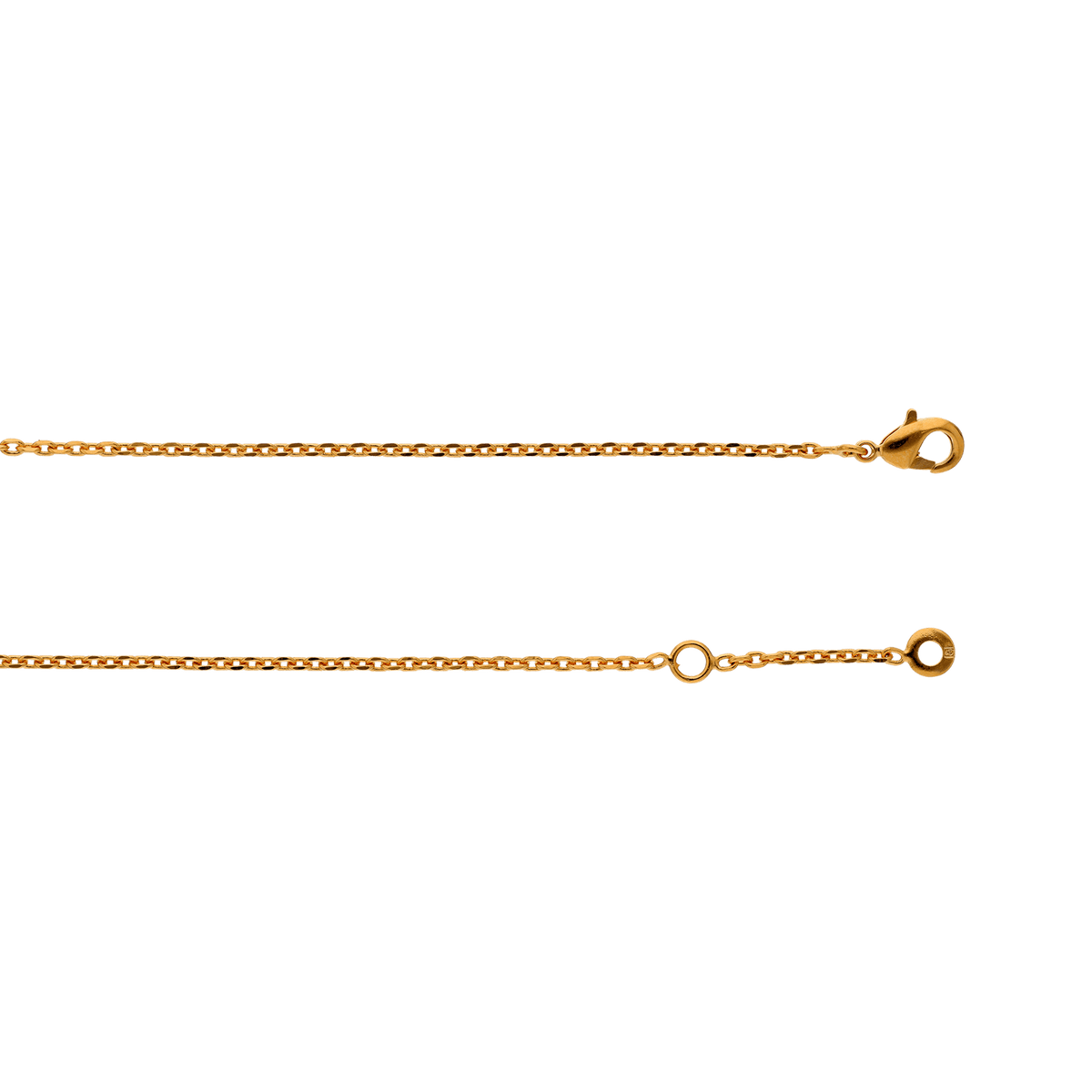 Collier Canne à Sucre 45 cm plaqué or