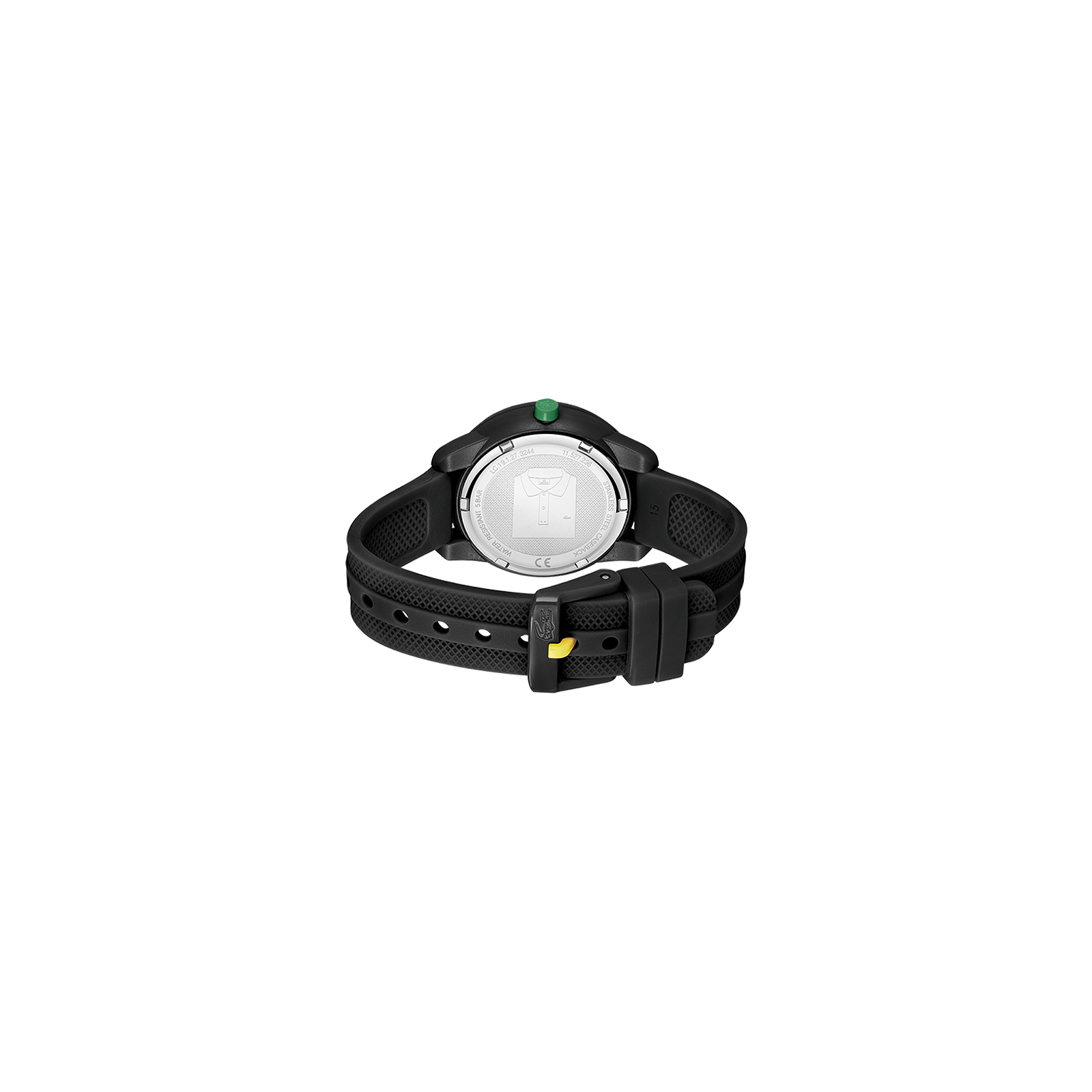 Montre Enfant Lacoste Quartz cadran noir bracelet silicone noir