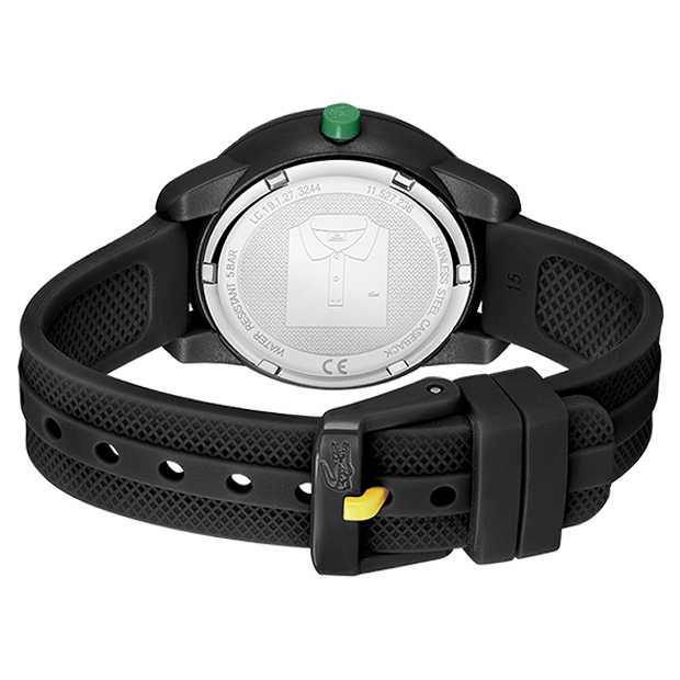Montre Enfant Lacoste Quartz cadran noir bracelet silicone noir