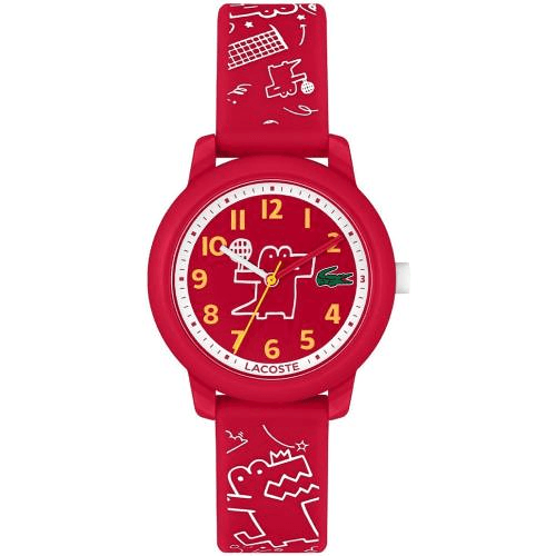 Montre Enfant Lacoste Quartz cadran rouge bracelet silicone rouge