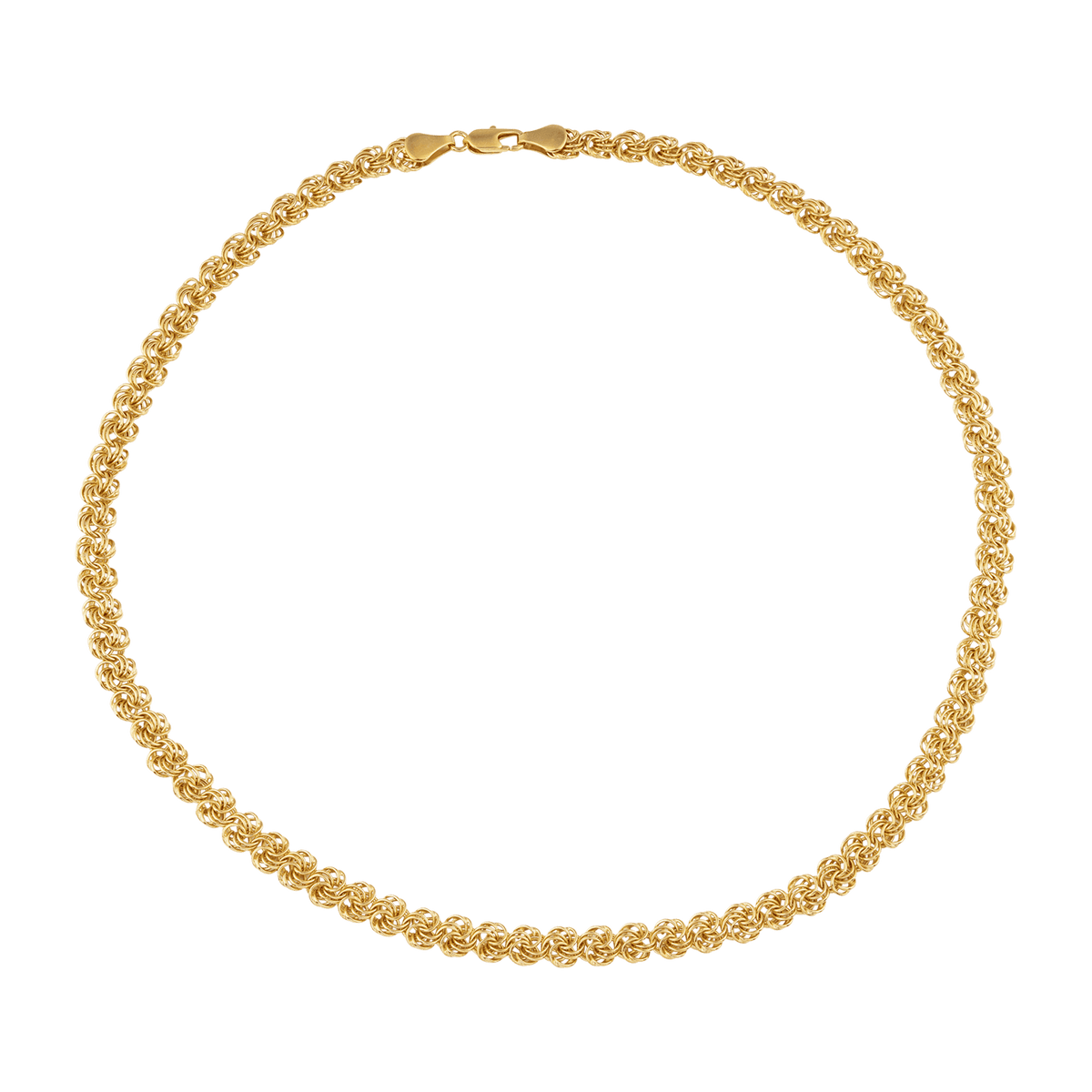 collier plaqué or, maille macaron 0,70 mm, longueur 50 cm