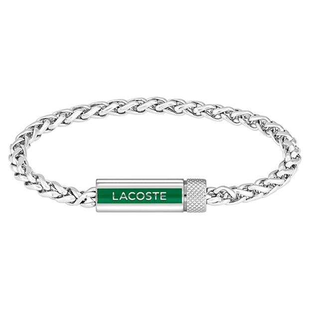bracelet acier lacoste couleur ajustable circonférence intérieure 190mm fermeture magnétique