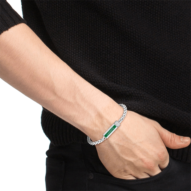 bracelet acier lacoste couleur ajustable circonférence intérieure 190mm fermeture magnétique