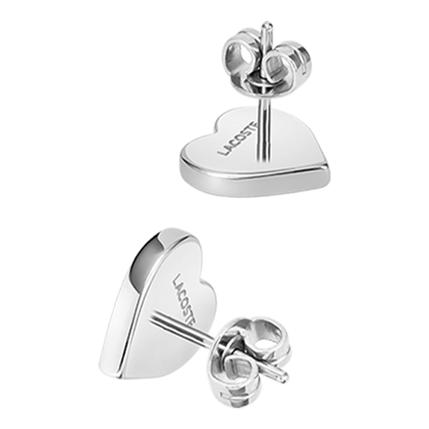 boucles d'oreilles acier femme love my crocodile inoxydable 316l lacoste couleur 10 x 9.39 x 2mm