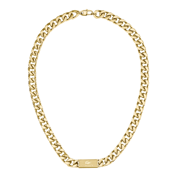 Collier LACOSTE Backhand en Acier Doré