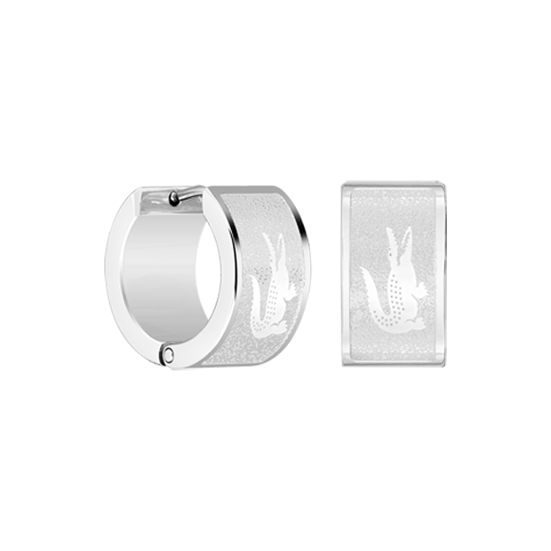 Boucles d'Oreilles LACOSTE Créoles Backhand  Acier