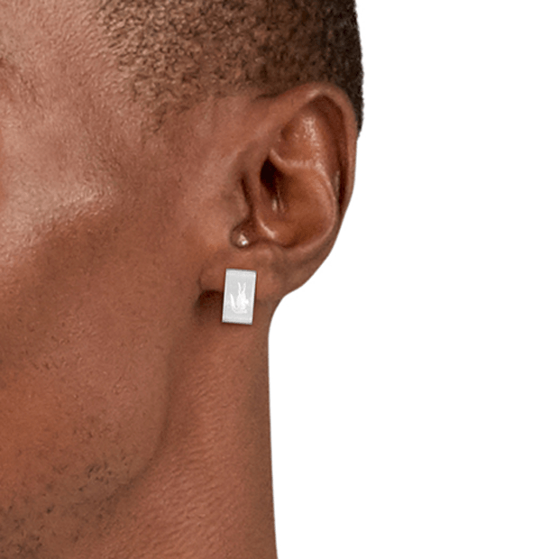 Boucles d'Oreilles LACOSTE Créoles Backhand  Acier