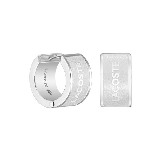Boucles d'Oreilles LACOSTE Créoles Backhand  Acier