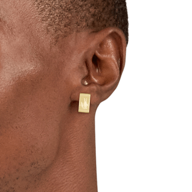Boucles d'Oreilles LACOSTE Créoles Backhand Acier Doré