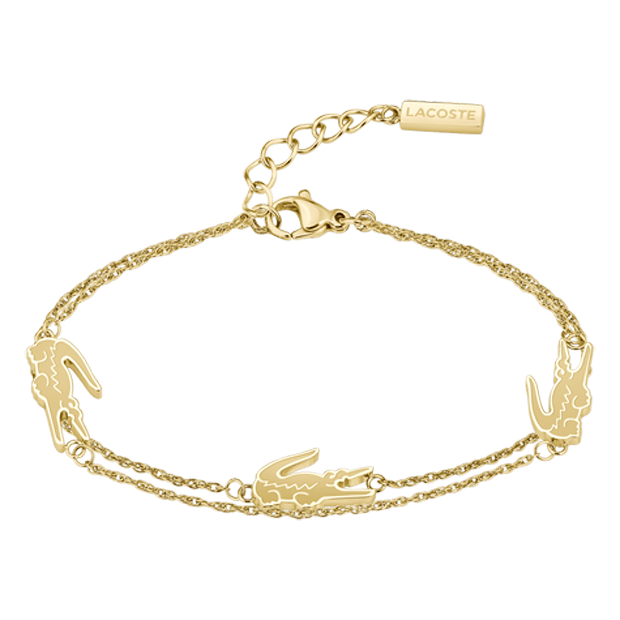 Bracelet LACOSTE Crocodile Acier doré