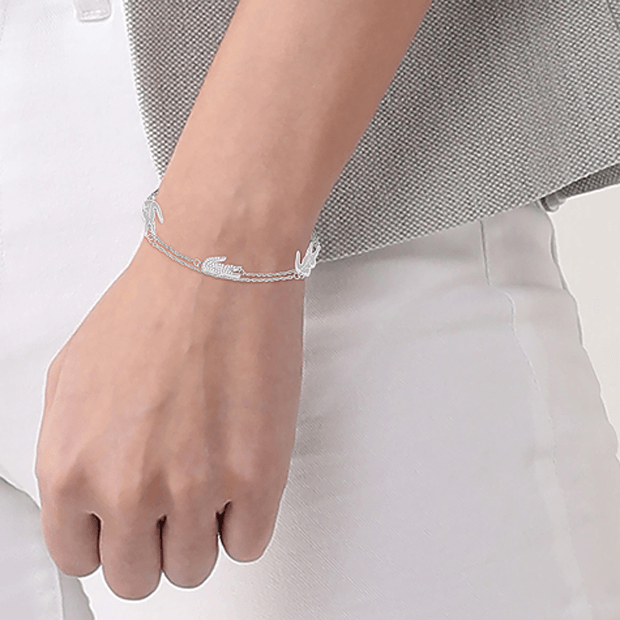Bracelet LACOSTE Crocodile Acier Argenté
