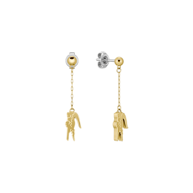 boucles d'oreilles Crocodile acier