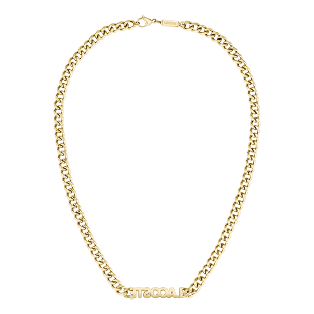 Collier Lacoste Script  Acier Doré