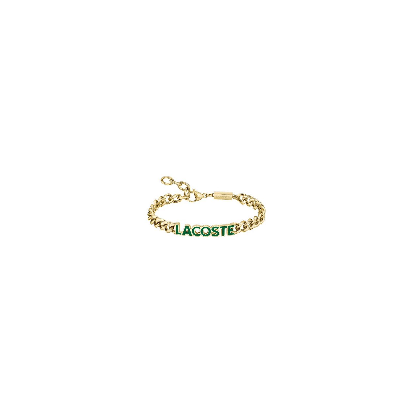 Bracelet LACOSTE Script Acier doré et vert