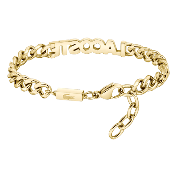 Bracelet LACOSTE Script Acier doré et vert