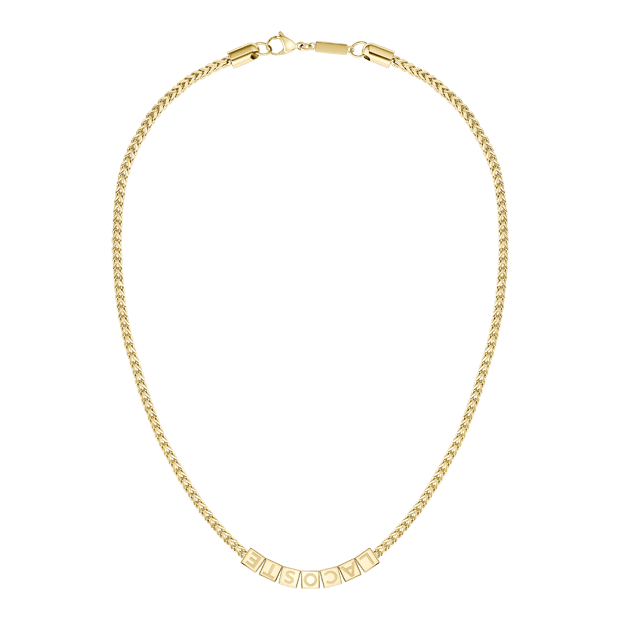 Collier LACOSTE Script Acier doré