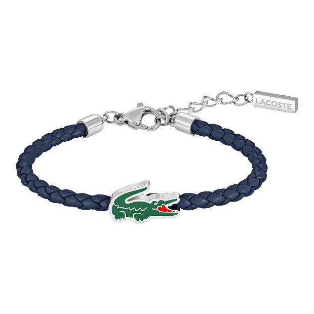 Bracelet cutie crocodile bleu Lacoste