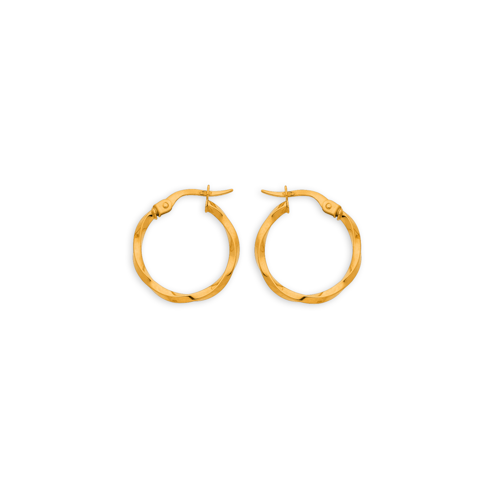 créoles or 9 carats torsadées 18.6mm
