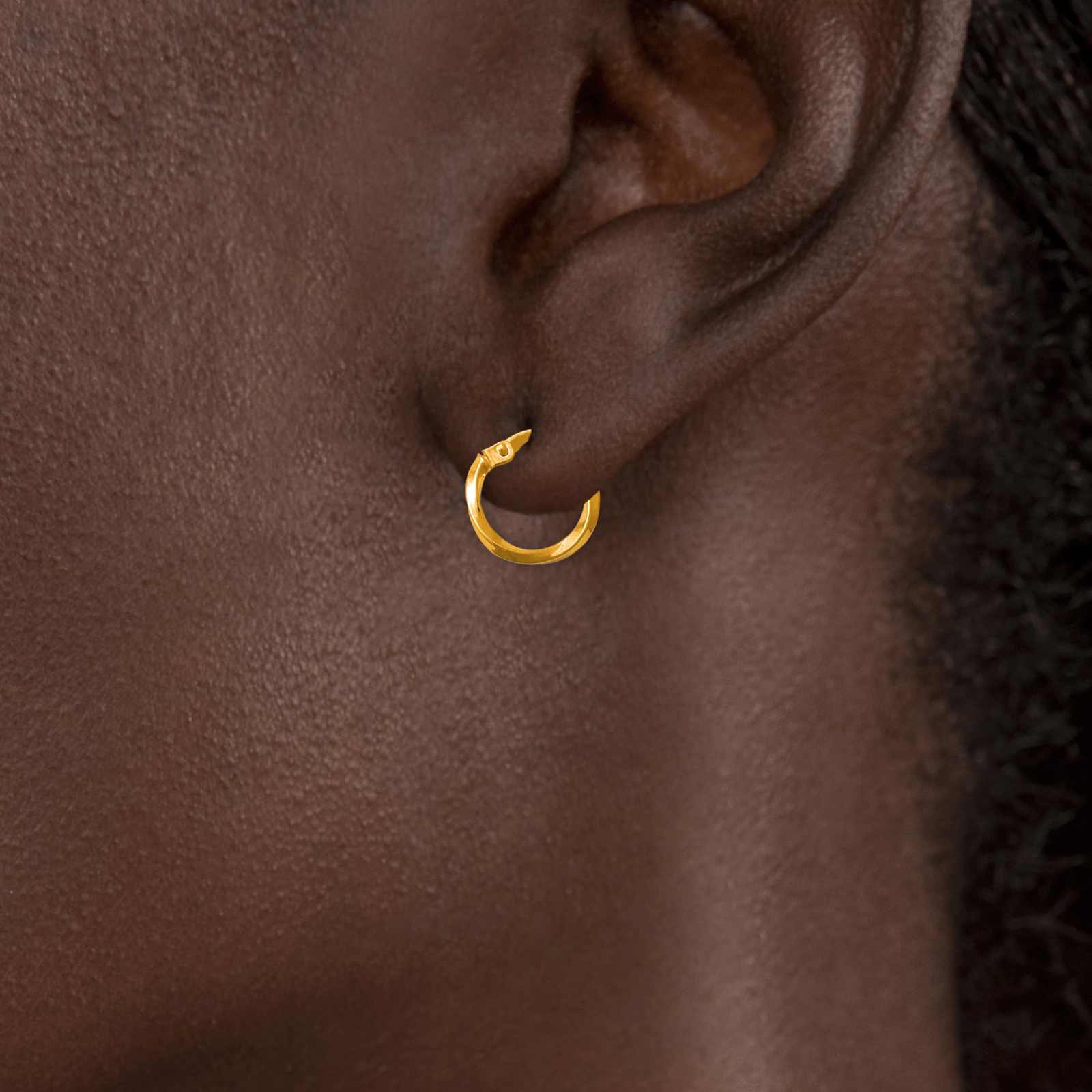 créoles or 9 carats torsadées 13.6mm