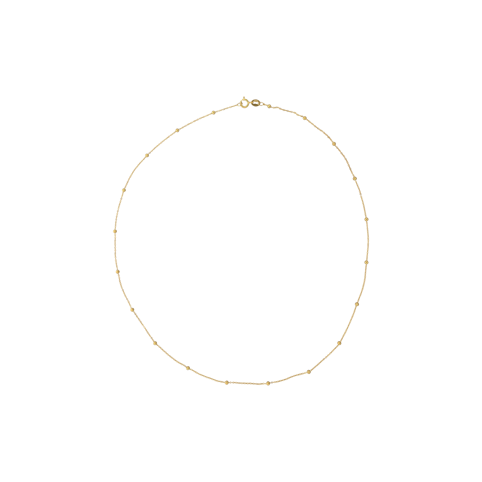 Collier chaîne Forçat et boules 42 centimètres