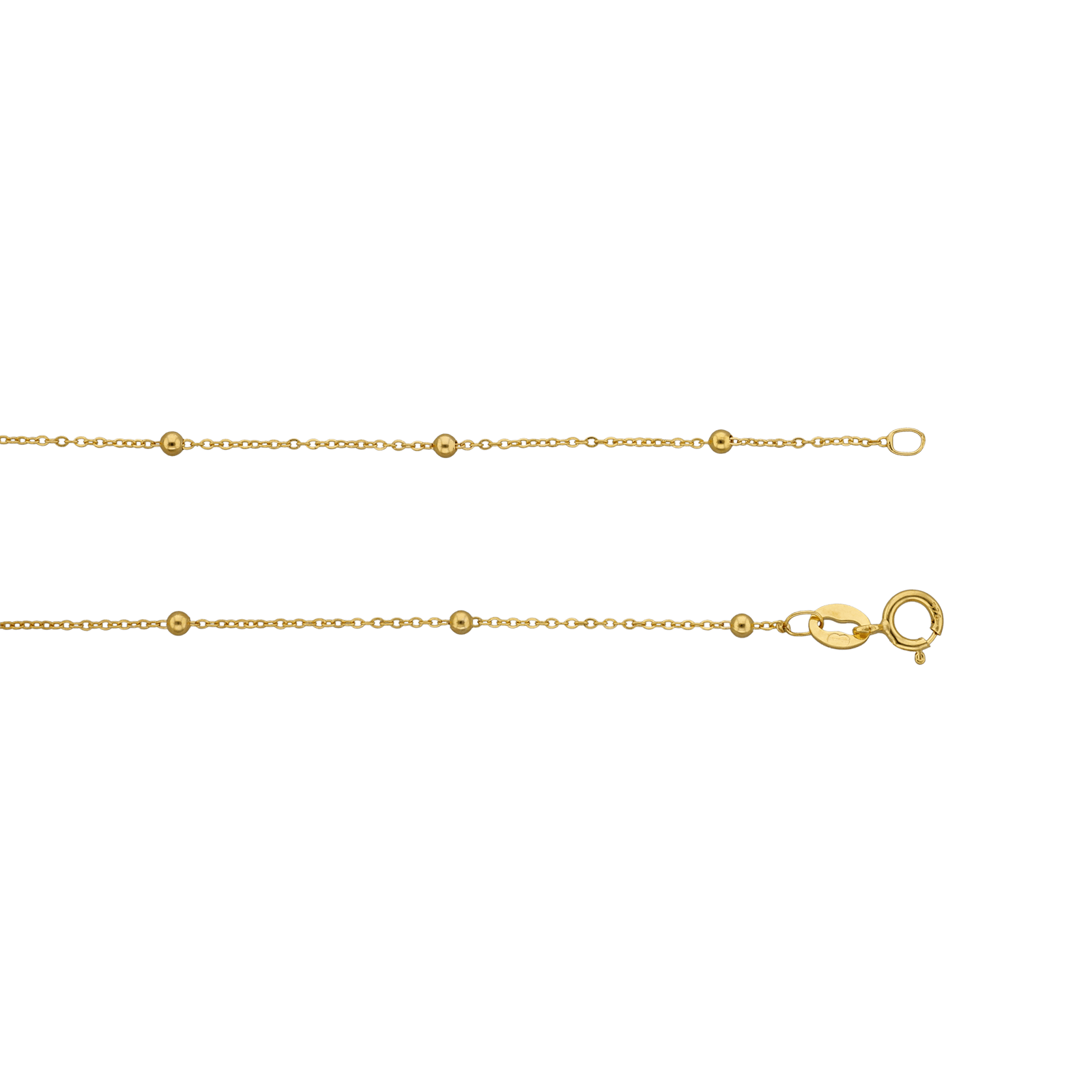 Collier chaîne Forçat et boules 42 centimètres