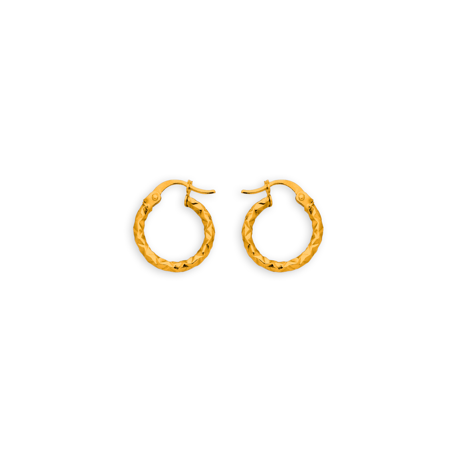 créoles or 9 carats diamantées 14mm