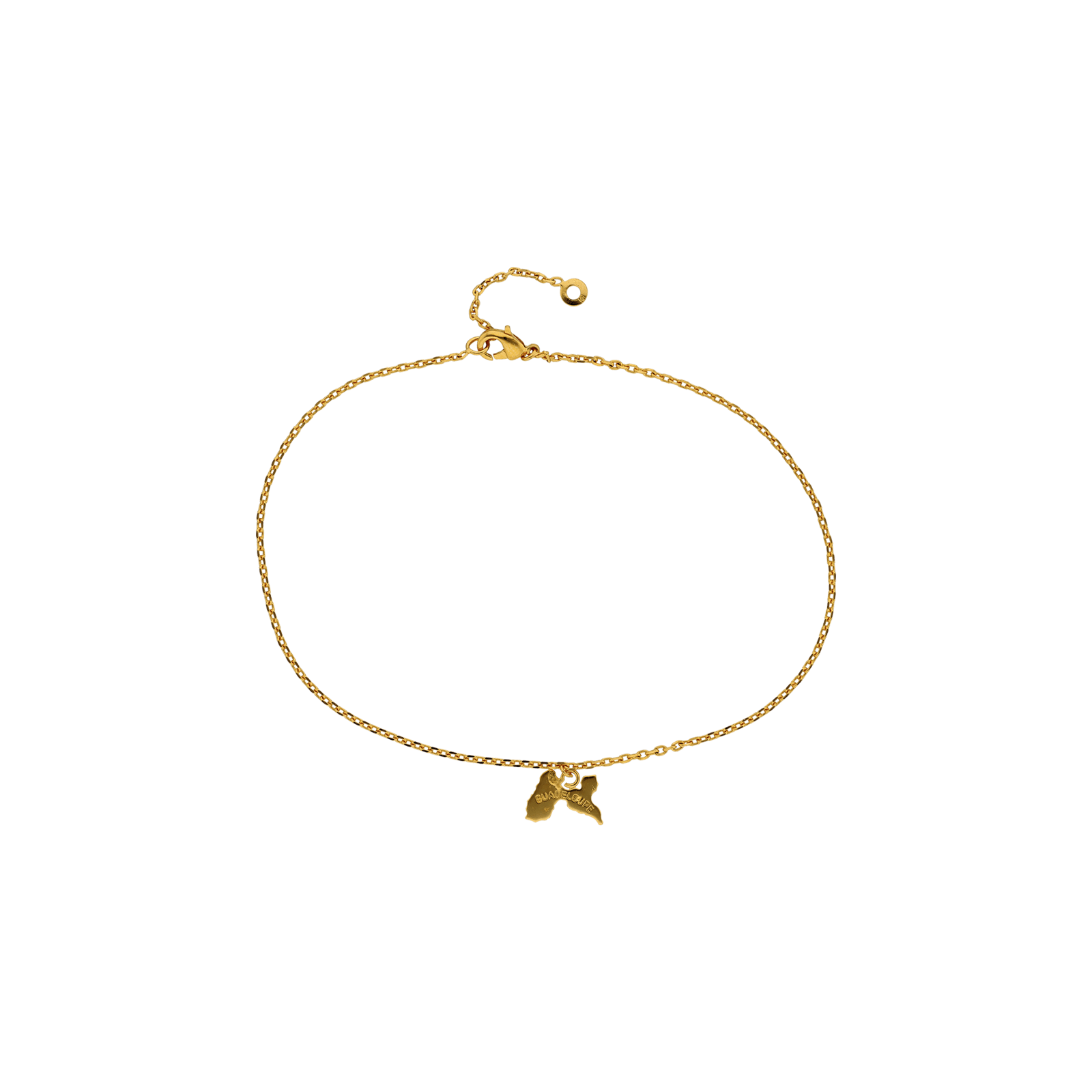 chevillère Plaqué or Pendentif Carte groupe