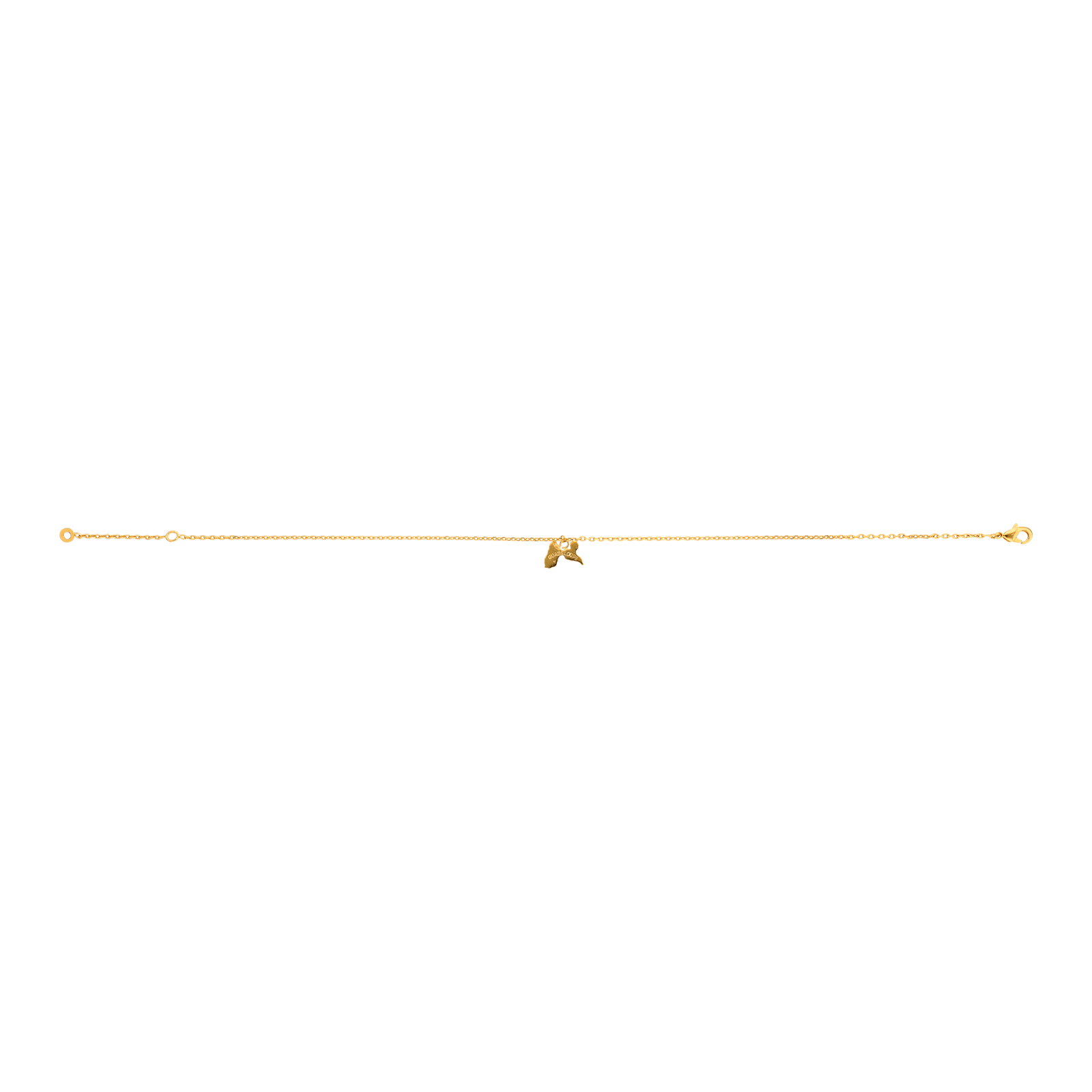 chevillère Plaqué or Pendentif Carte groupe