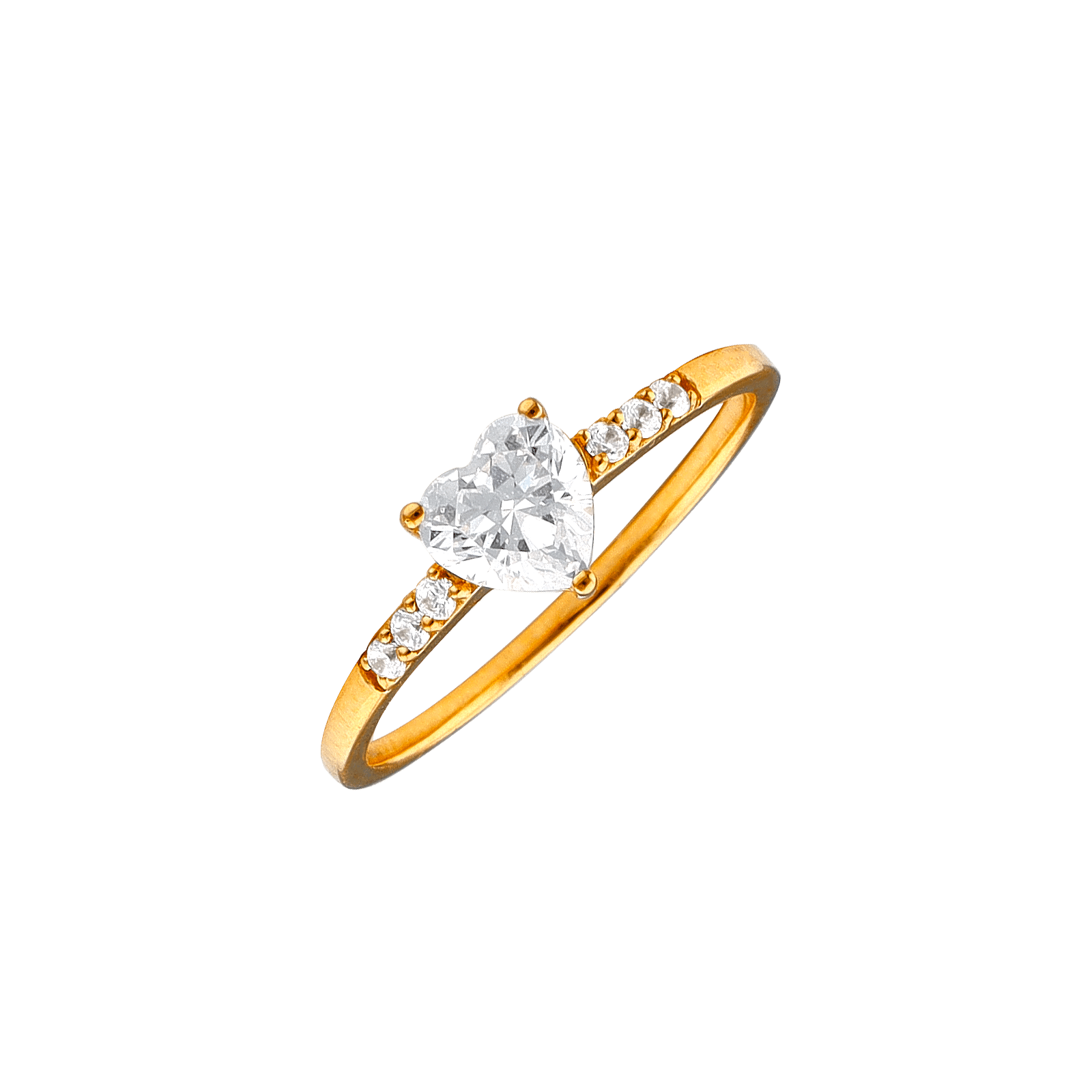 Bague Or Jaune Oxydes Centre coeur
