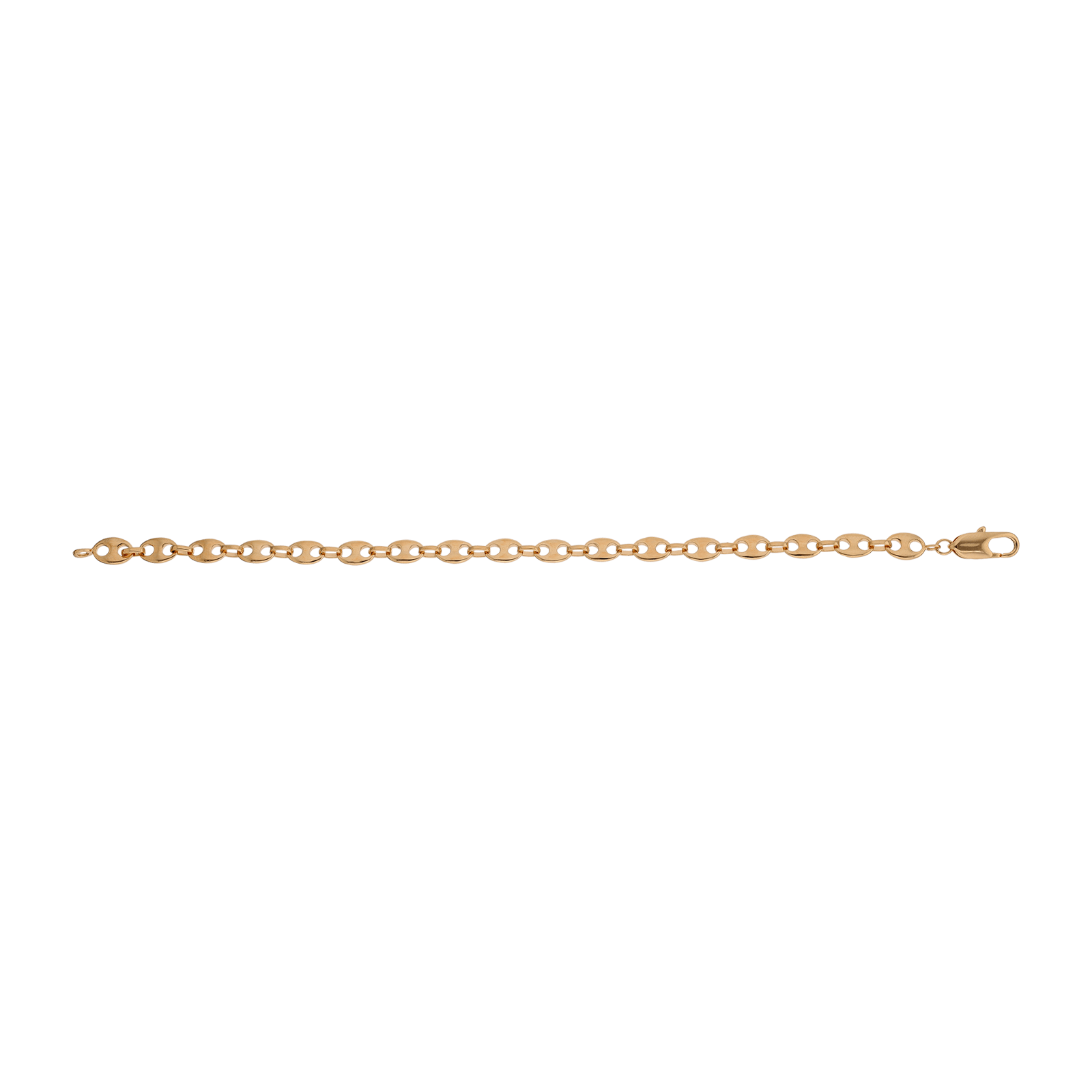 Bracelet grain de cafe 19cm plaqué or
